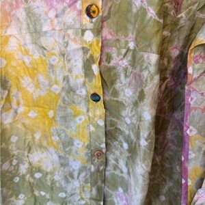 Vibrant Yellow and Green Women's Blouse